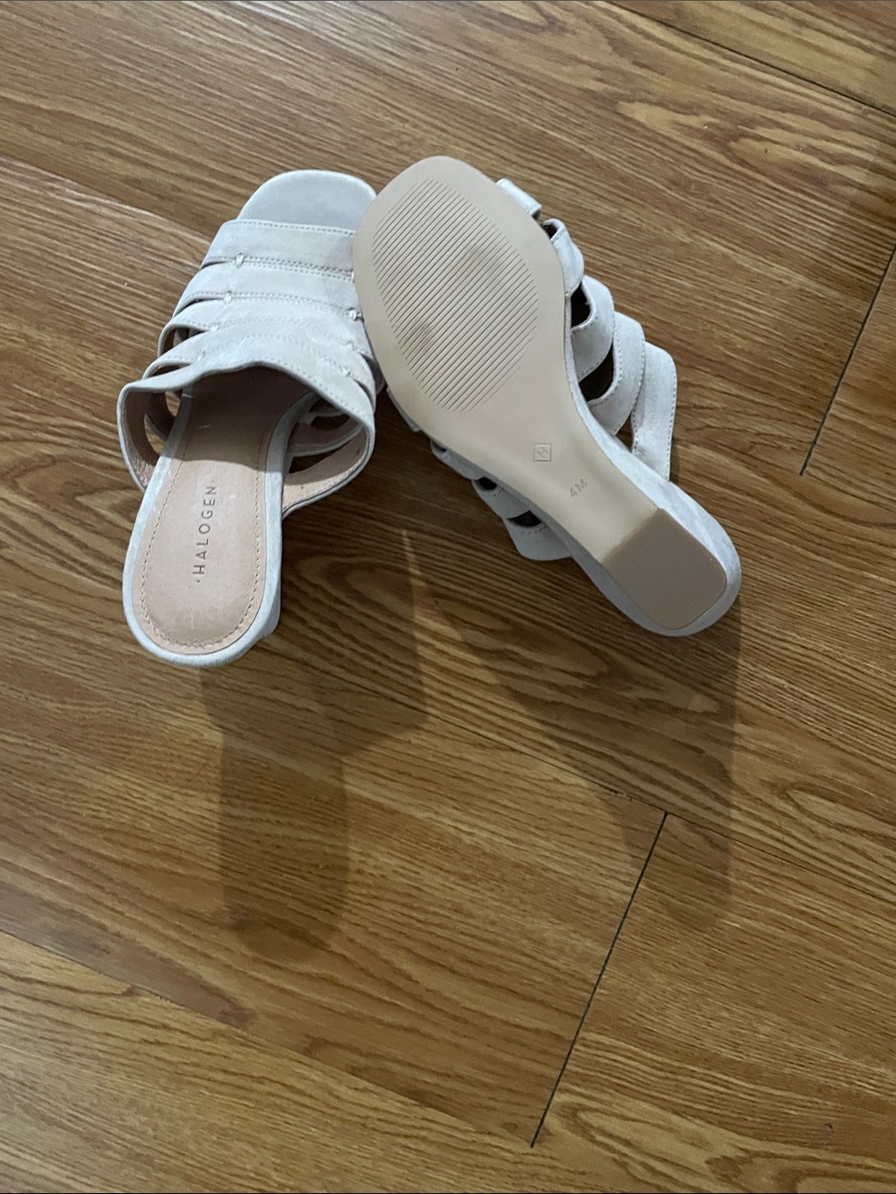 Halogen Beige Suede Slide Mules for Women - Picture 2 of 4
